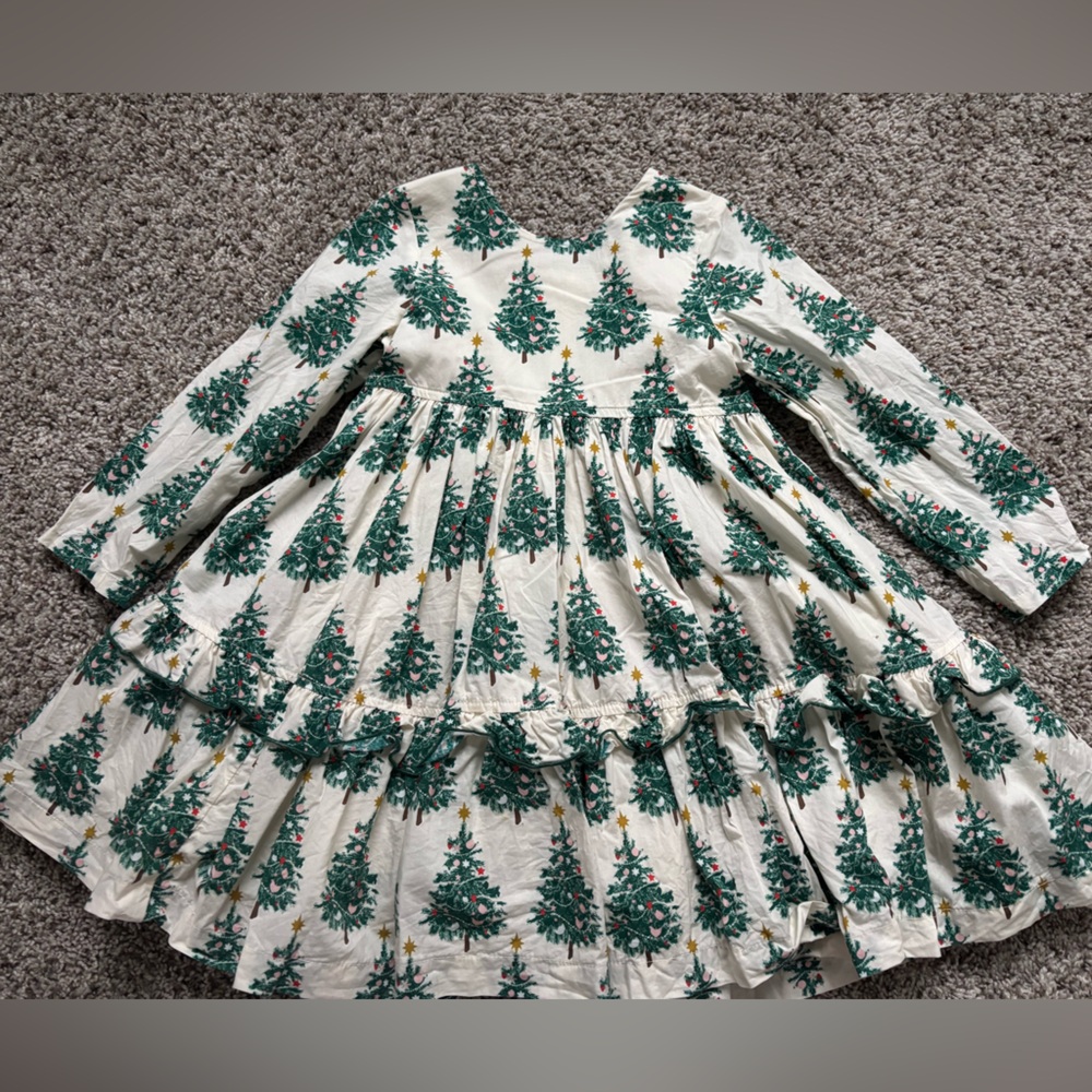 Pink Chicken Green and White Floral Dress